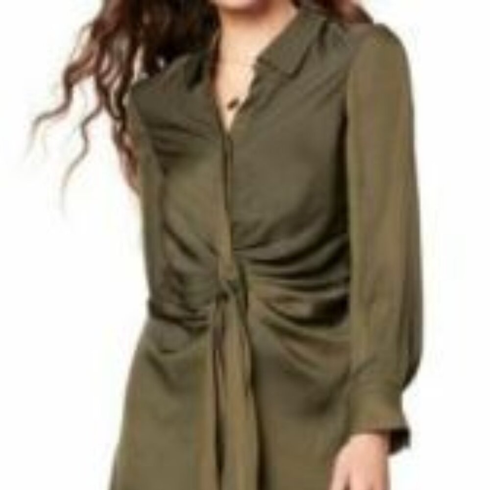 Steve Madden Tie Curious Olive Dress Misses Size Small